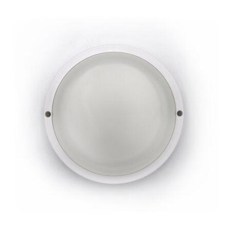 Led bulkhead ceiling mounted light round PP base, PC cover,IP54 12W Φ170x50mm 230V 4000k white