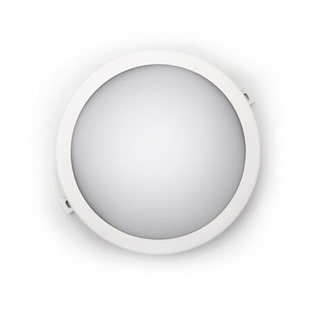 LED ΧΕΛΩΝΑ PC ΣΤΡΟΓΓΥΛΗ Φ213mm 15W 4000K IP54 ΛΕΥΚΗ