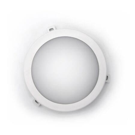 LED ΧΕΛΩΝΑ PC ΣΤΡΟΓΓΥΛΗ Φ172mm 6W 4000K IP54 ΛΕΥΚΗ