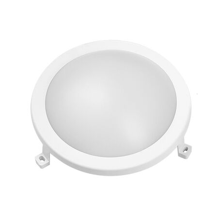 LED ΧΕΛΩΝΑ PC ΣΤΡΟΓΓΥΛΗ Φ210mm 12W 4000K IP54 ΛΕΥΚΗ