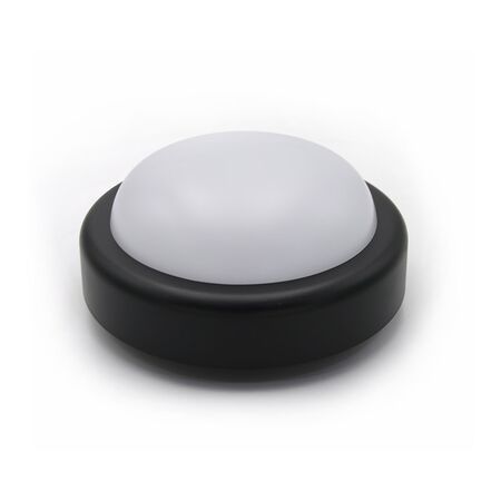 Led bulkhead wallmounted round ABS plastic body, PC cover,IP44 18W 230V D:200mm 4000k black