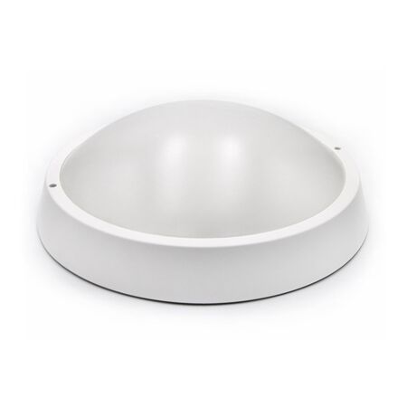 LED ΠΛΑΦΟΝΙΕΡΑ PC ΣΤΡΟΓΓΥΛΗ Φ320mm 30W 4000K IP65 ΛΕΥΚΗ