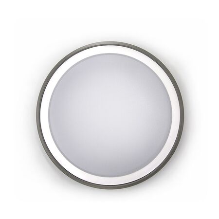 LED ΠΛΑΦΟΝΙΕΡΑ PC ΣΤΡΟΓΓΥΛΗ Φ260mm 15W 4000K IP65 ΓΚΡΙ
