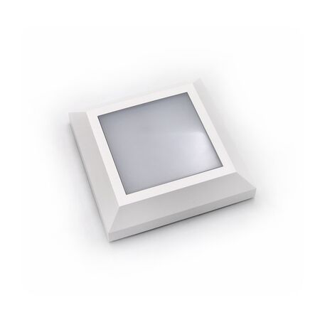LED ΦΩΤΙΣΤΙΚΟ PC ΕΠΙΤΟIXO ΤΕΤΡΑΓΩΝΟ D125mm 4W 3000K IP65 ΛΕΥΚΟ