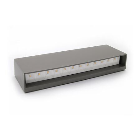 LED LUMINAIRY PC RECTANGLE DOWN 6W 3000K IP65 GREY