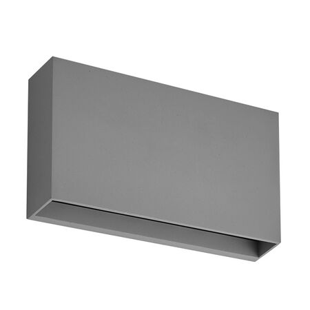 LED LUMINAIRY PC RECTANGLE UP DOWN 12W 3000K IP65 GREY