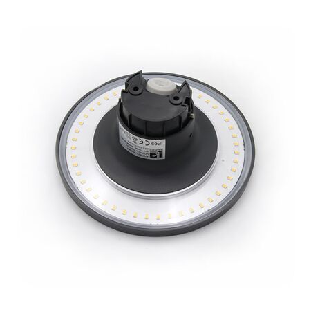 LED LUMINAIRY PC INDIRECT LIGHT. ROUND D165MM 8W 3000K IP65 GRAPHITE