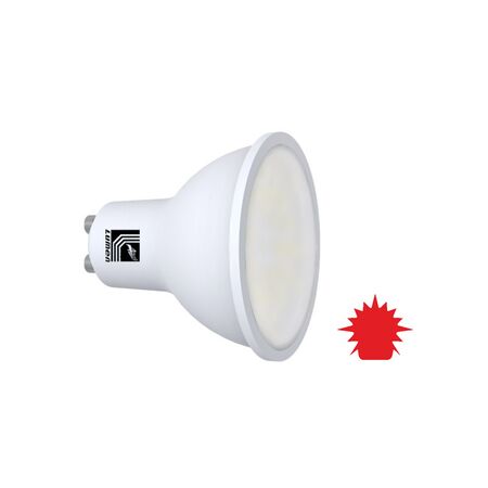 LED ΛΑΜΠΑ GU10 5W 230V 105° ΚΟΚΚΙΝΟ