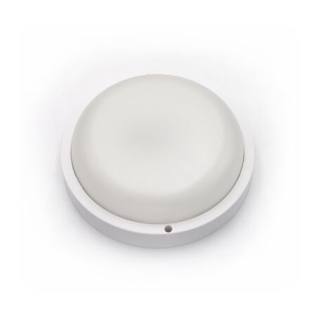 Led bulkhead ceiling mounted light round with PIR,PP base, PC cover,IP54 15W 240*170*78mm 230V 4000k white