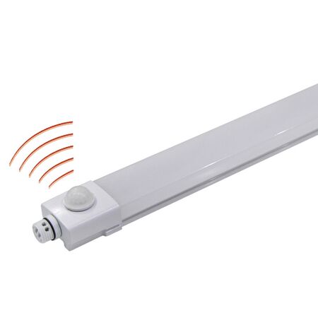 LED waterproof lighting fixture 120cm extendable with PIR sensor  36W 230VAC 5000K IP65