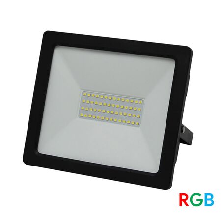 ΠΡΟΒΟΛ.LED-SMD RGB 24VDC 50W 4ΚΑΛΩΔ.ΧΡΕΙΑΖ.CONTROL ΜΑΥΡΟΣ