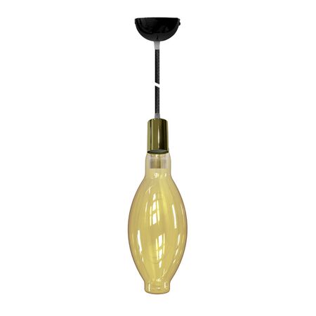 ΦΩΤ E27 AΝΑΡΤ.ΜΑΥΡΟ+ΑΝΤΙΚΕ ΚΟΙΛΗ ΡΟΖΕΤΑ ΜΕ ΓΥΑΛΙ TORPEDO ΔΙΑΦΑΝΟ