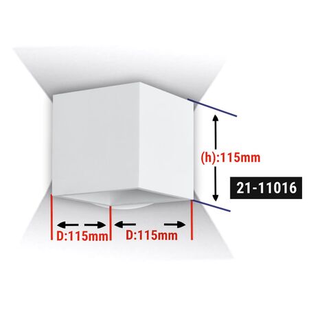 ΣΠΟΤ ΓΥΨΙΝ0 ΚΥΒΟΣ UP DOWN G9 115*115*115mm(h)