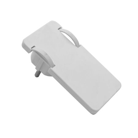 Male schuko FLAT plug PP White