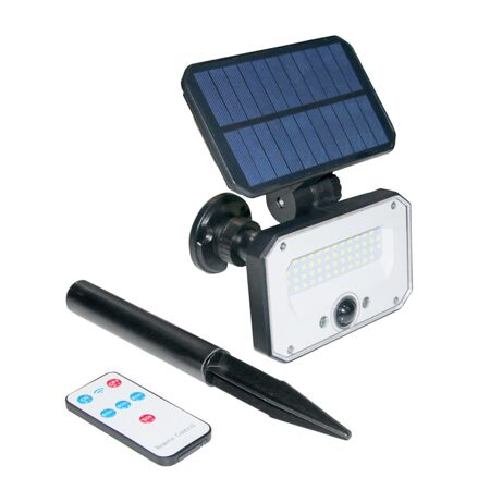 Solar Led floodlight with PIR sensor & controller 1500lm 4000K black