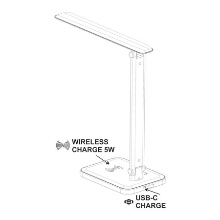 LED ΦΩΤΙΣΤΙΚΟ ΓΡΑΦΕΙΟΥ 6W 230V/5VDC CCT ΜΑΥΡΟ