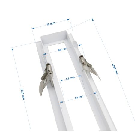 RECESSION KIT  For Led LINEAR SMALLER SIZE 120 CM White