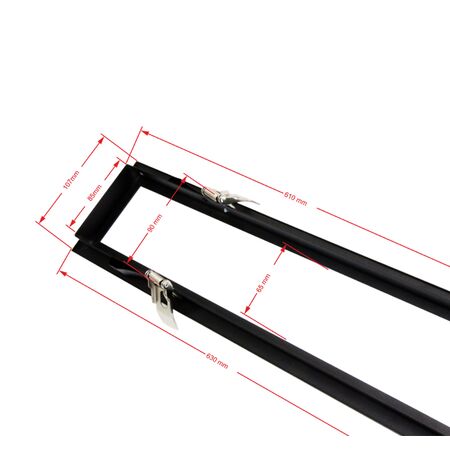 RECESSION KIT  For Led LINEAR  60 CM BLACK