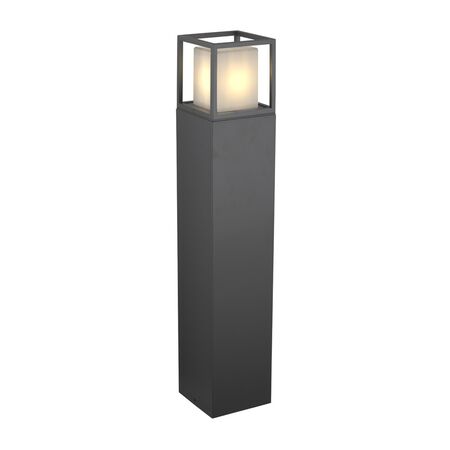 ΚΟΛΩΝΑ ΑΛΟΥΜΙΝΙΟΥ ΤΕΤΡΑΓΩΝΗ D150X150mm h80cm ΝΤΟΥΙ Ε27 ΓΡΑΦΙΤΗΣ