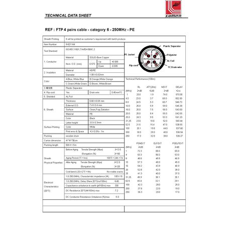 ΚΑΛΩΔΙΟ FTP Cat6 PE ΧΑΛΚΟΥ (CU) ΑΝΘΥΓΡΟ ΜΑΥΡΟ 4x2x23AWG