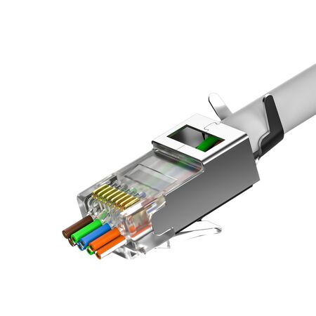 Network plugs CAT6 transparent