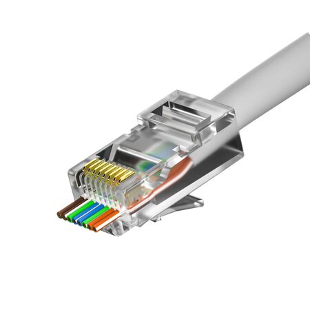 Network plugs CAT5 transparent