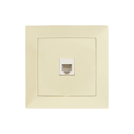 Complete Socket IP20 insert for telephone socket 1xRJ11(6/4) Beige