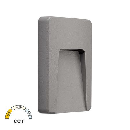 LED LUMINAIRY PC WALL INDIRECT LIGHTING RECTANGLE 3W CCT IP65 GREY