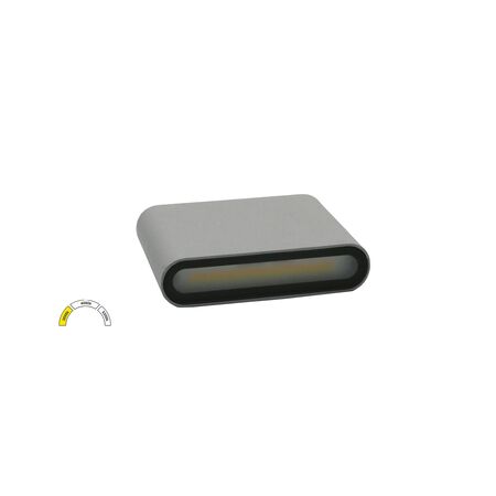 Wall mounted Lighting Fitting Rectangular 90*115mm 6W CCT grey