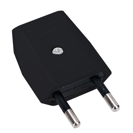 Male Plug 2Pole black