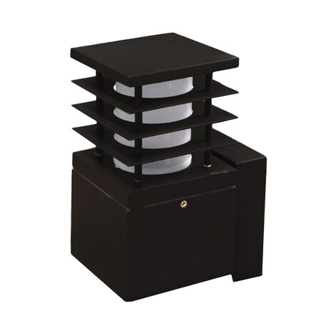 Wall mounted Aluminum Square with shades with base Lighting Fitting D110mm 7234 E27 IP44 black