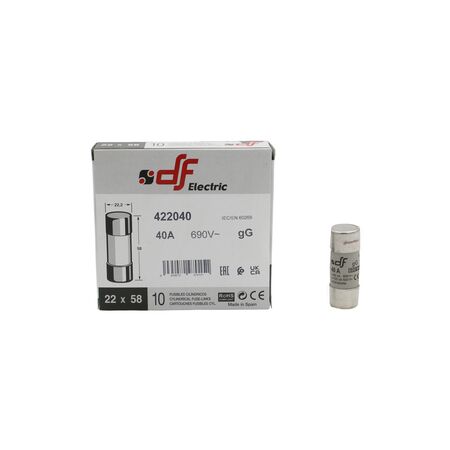 Cylindrical Fuse links 22X58mm 40A Gg