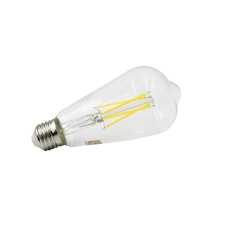 LED ΛΑΜΠΑ COG ΑΒΟΚΑΝΤΟ ΔΙΑΦΑΝΟ ST64 Ε27 6W ΝΤΙΜ.ΘΕΡΜΟ