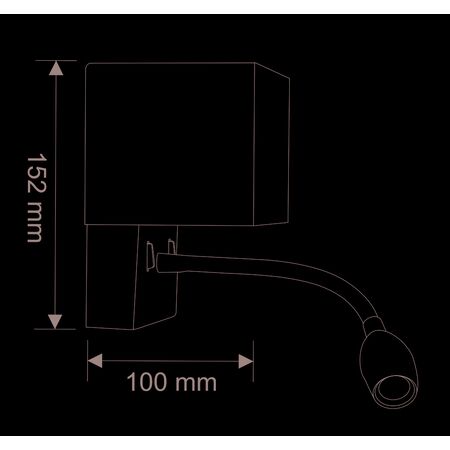 LED ΑΠΛΙΚΑ & ΣΠΟΤ ΤΟΙΧΟΥ TEΤΡΑΓΩΝΗ  9W ΜΑΥΡΗ