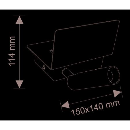 LED ΑΠΛΙΚΑ & ΣΠΟΤ ΤΟΙΧΟΥ ΟΡΘΟΓΩΝΙΑ 6W ΛΕΥΚΗ ΜΕ ΘΥΡΑ USB