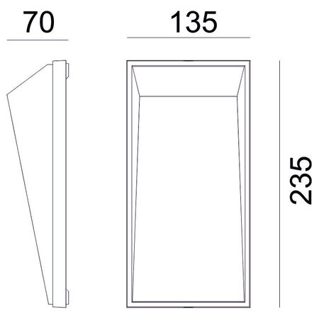 LED ΑΠΛΙΚΑ ΑΛΟΥΜΙΝΙΟΥ ΟΡΘΟΓΩΝΙΑ 9W 3000K ΙΡ54 ΓΚΡΙ