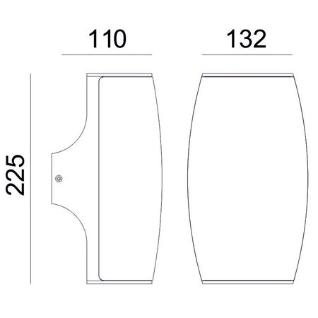 LED ΑΠΛΙΚΑ ΑΛΟΥΜΙΝΙΟΥ ΟΡΘΟΓΩΝΙΑ ΟΒΑΛ 12W 3000K ΙΡ54 ΛΕΥΚΗ