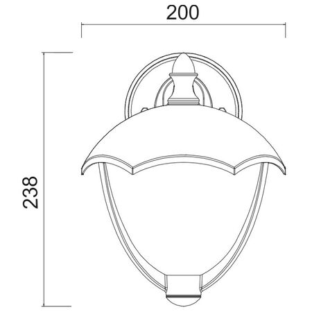 Wall mounted Aluminum Lighting Fitting Up 36071 Ε27 IP44 Golden Black