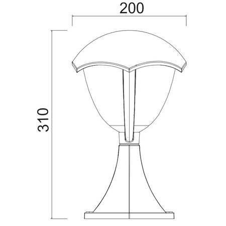 Ground Aluminum Lighting Fitting 36074 Ε27 IP44 Black