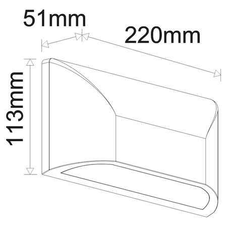 LED WALL MOUNTED PC OVAL DOWN 6W CCT IP65 GRAPHITE