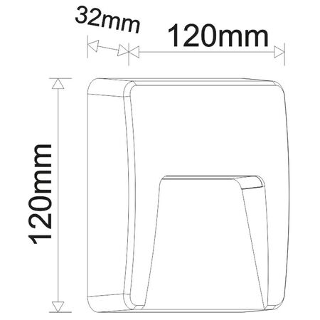 LED WALL MOUNTED PC INDIRECT LIGHTING SQUARE 3W CCT IP65 GRAPHITE