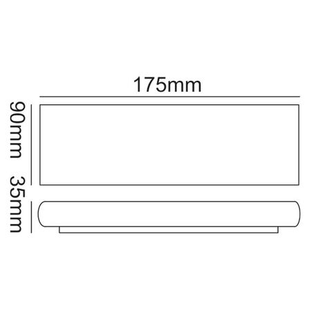 Wall mounted Lighting Fitting Rectangular 90*175mm 12W CCT white