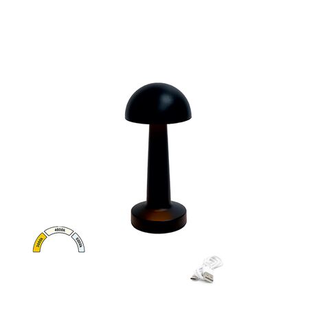 LED ΠΟΡΤΑΤΙΦ CCT ΕΠΑΝΑΦΟΡΤΙΖΟΜΕΝΟ 3W ΜΙΝΙ DIMMABLE ΜΑΝΙΤΑΡΙ ΜΑΥΡΟ