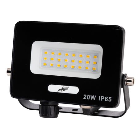 ΠΡΟΒΟΛΕΑΣ LED ΚΑΙ ΓΙΑ ΑΝΙΧΝΕΥΤΗ ΚΙΝΗΣΗΣ 20W 230V 6200K IP65 ΜΑΥΡΟΣ