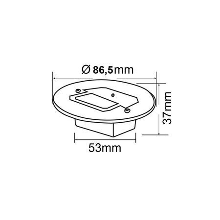 ΦΩΤΙΣΤΙΚΟ ΑΛΟΥΜΙΝΙΟΥ ΕΜΜΕΣΟΥ ΦΩΤΙΣΜΟΥ ΧΩΝΕΥΤΟ 2W CCT 230V IP20