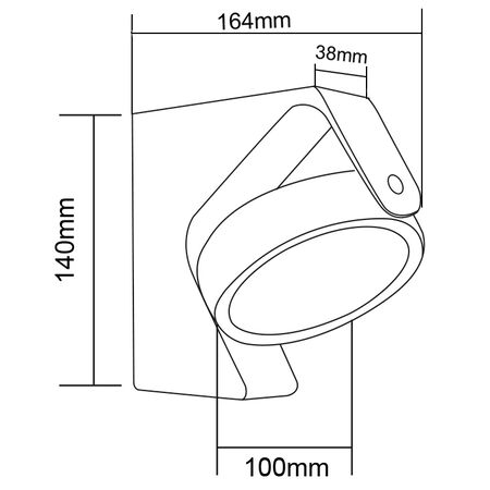 LED ΦΩΤΙΣΤ.ΑΛΟΥΜ.ΕΠΙΤΟΙΧΟ ΠΕΡΙΣΤΡΕΦΟΜΕΝΟ CCT 13W IP65 ΜΑΥΡΟ