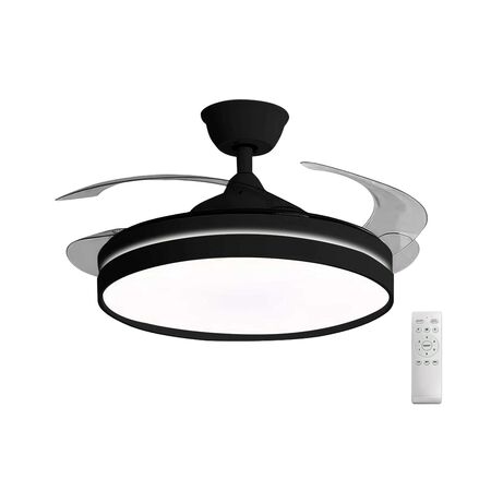 ΑΝΕΜΙΣΤΗΡΑΣ ΟΡΟΦΗΣ Φ106cm DC32W LED 36W CCT PC ΜΕ ΤΗΛ/ΡΙΟ ΜΑΥΡΟΣ