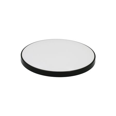 LED ΠΛΑΦΟΝΙΕΡΑ PC ΣΤΡΟΓΓΥΛΗ Φ:270mm 18W 4000K IP44 ΜΑΥΡΗ
