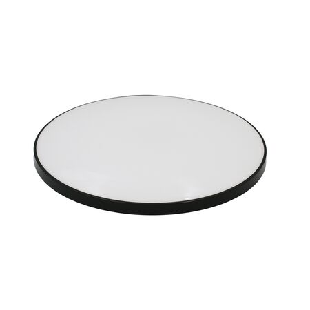 LED ΠΛΑΦΟΝΙΕΡΑ PC ΣΤΡΟΓΓΥΛΗ Φ:370mm 24W 4000K IP44 ΜΑΥΡΗ