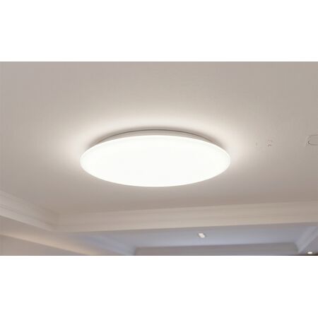 LED ΠΛΑΦΟΝΙΕΡΑ PC ΣΤΡΟΓΓYΛΗ UFO Φ380mm 28W 4000K IP54 ΛΕΥΚΗ